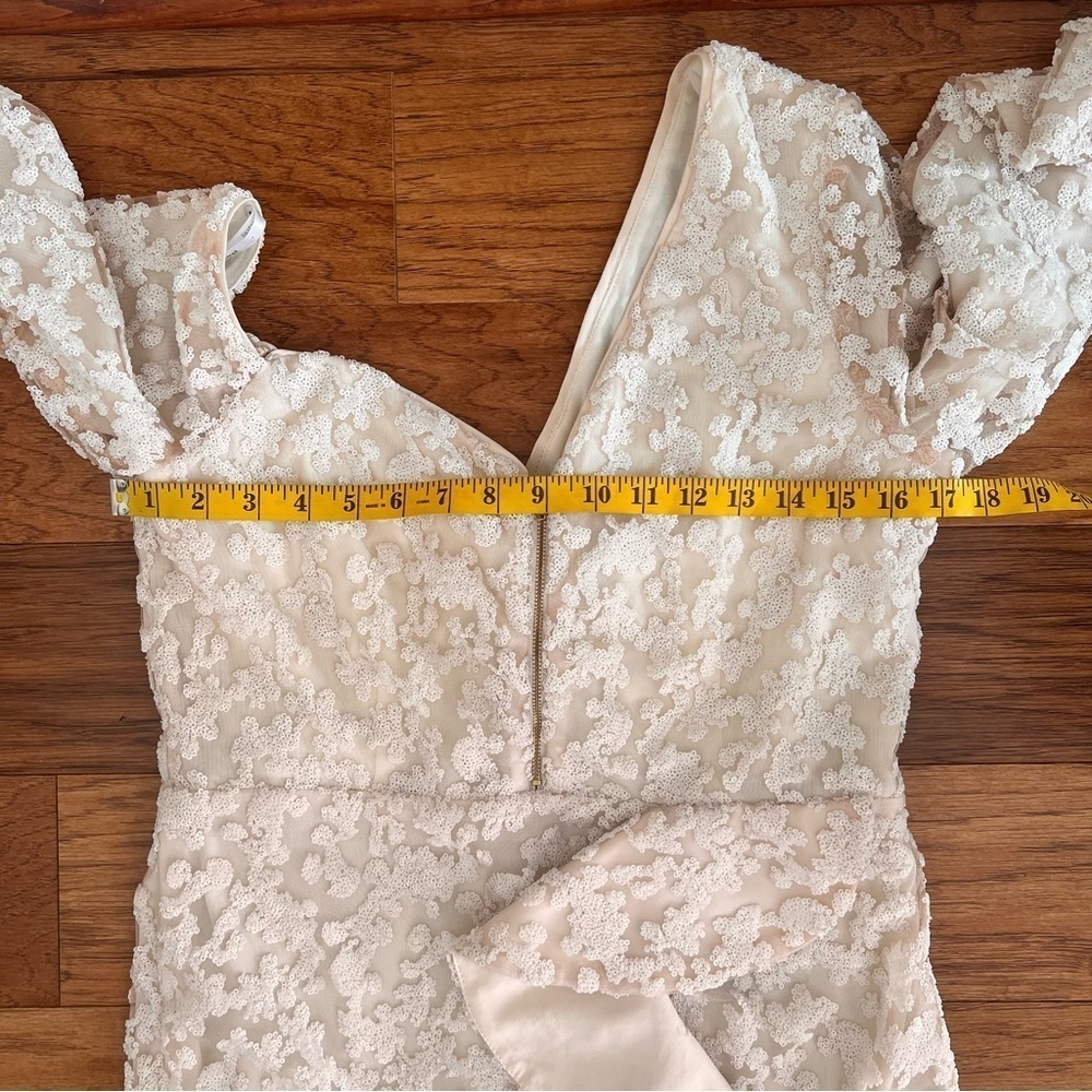 Self-Portrait Textured Cream Off-Shoulder Mini Dress - Picture 10 of 15